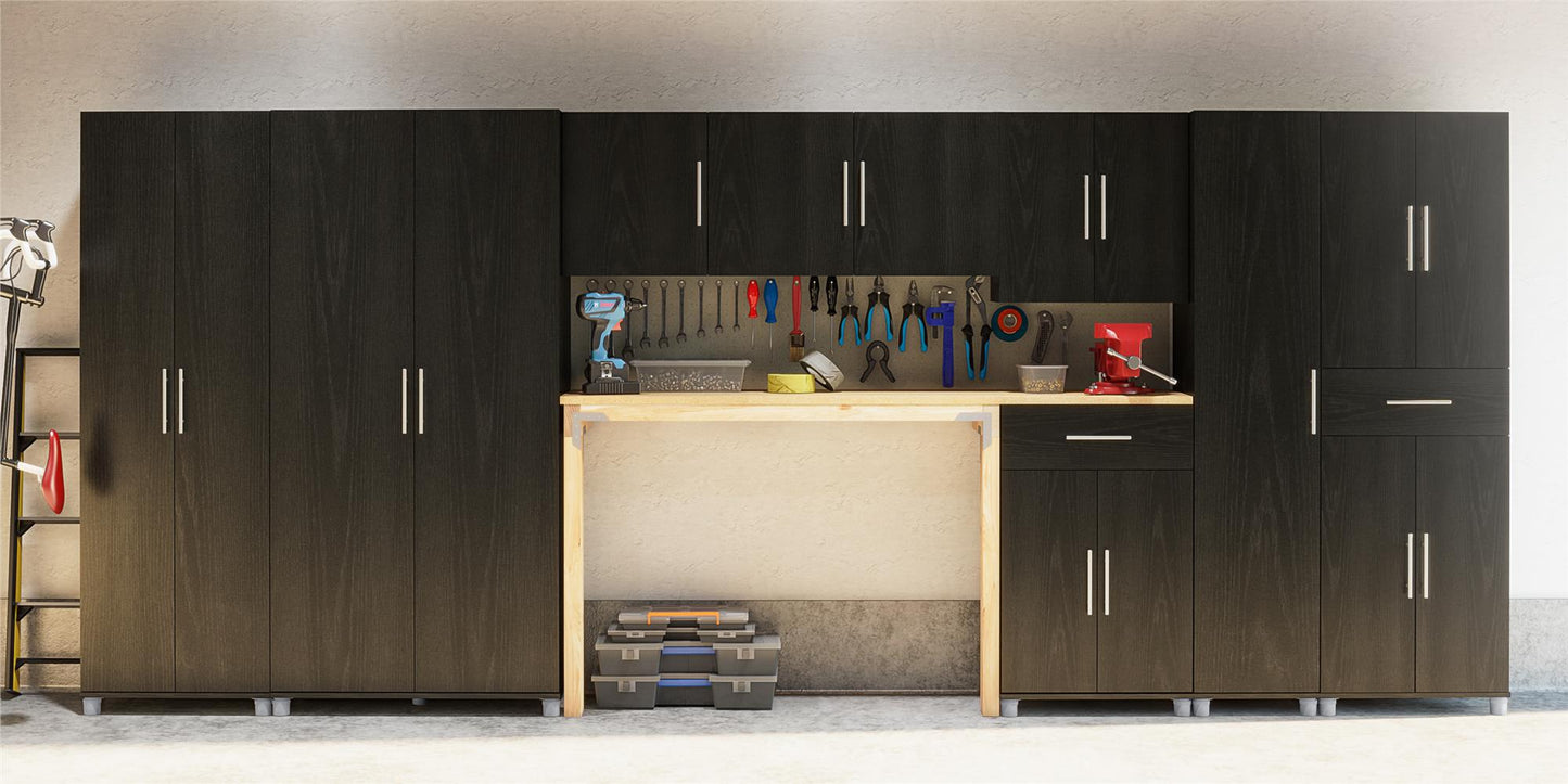 Camberly 24" Utility Storage Cabinet, Black Oak - Black Oak
