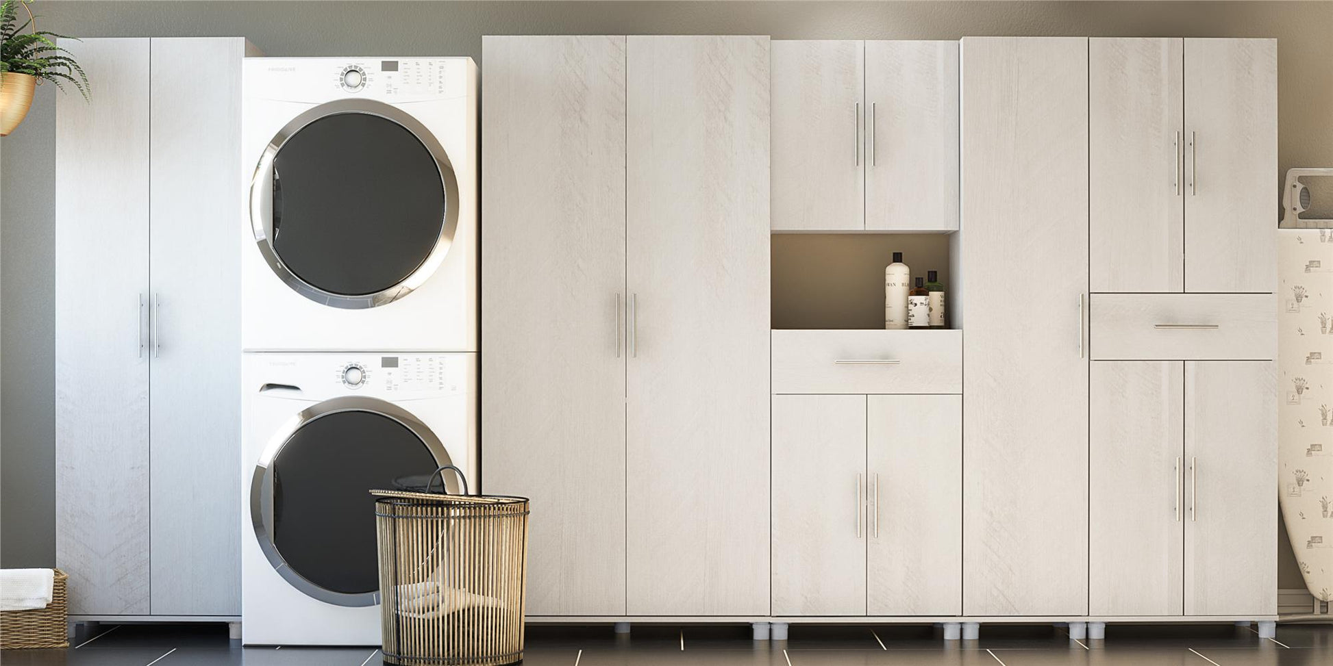 Camberly 24" Utility Storage Cabinet - Ivory Oak