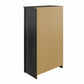 Draven Rustic Modern 5 Drawer Dresser with Pewter Handles - Black Oak