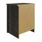 Draven Rustic Modern 1 Drawer Nightstand with Pewter Handles - Black Oak