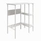 Berkeley Standing Desk with Open Shelves and Large Work Surface - Terrazzo