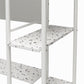 Berkeley Standing Desk with Open Shelves and Large Work Surface - Terrazzo