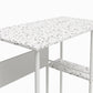 Berkeley Standing Desk with Open Shelves and Large Work Surface - Terrazzo