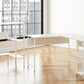 Berkeley Standing Desk with Open Shelves and Large Work Surface - Terrazzo