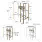 Berkeley Standing Desk with Open Shelves and Large Work Surface - Terrazzo