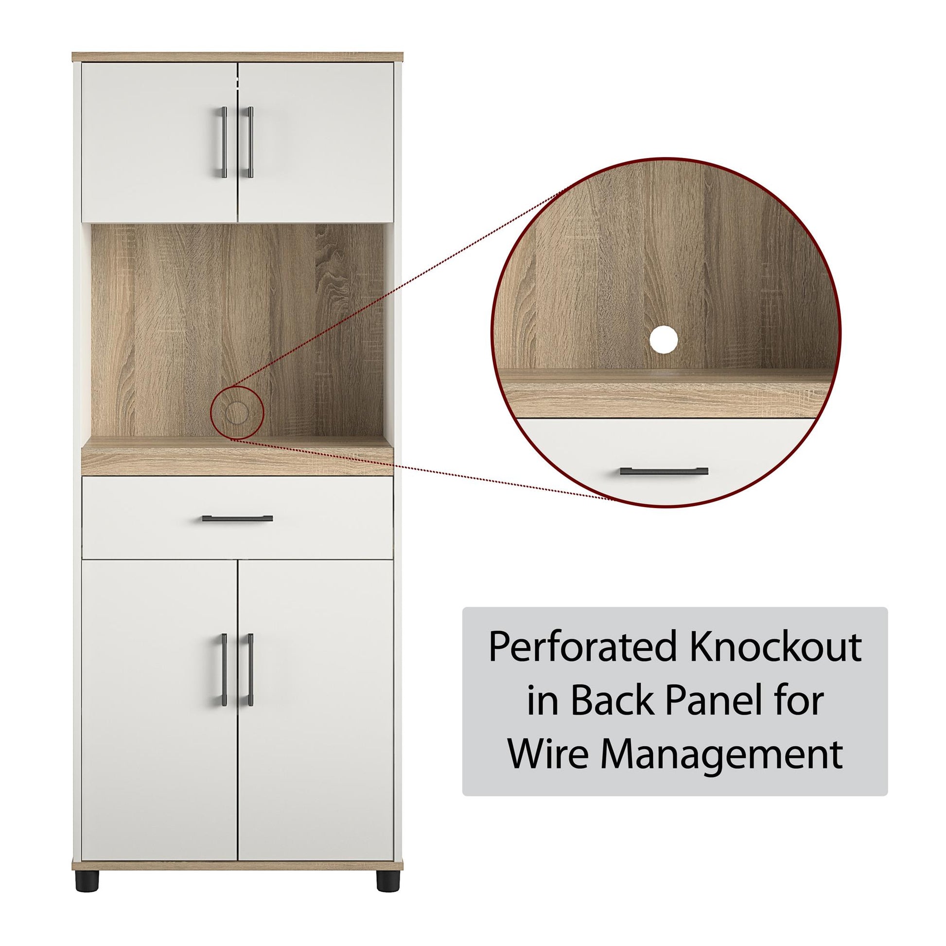 Whitmore Coffee Bar Tall Storage Cabinet - White