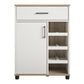 Whitmore Multifunctional Bar Cabinet with Reversible Shelves - White