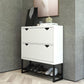 CosmoLiving by Cosmopolitan Brielle Entryway Shoe Storage, White - White
