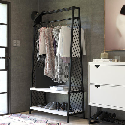 CosmoLiving by Cosmopolitan Brielle Entryway Storage - Graphite Grey