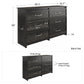 Draven Rustic Modern 6 Drawer Dresser with Pewter Handles - Black Oak