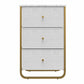 Keegan 3 Drawer Fabric Bin Storage Organizer with Metal Frame - Terrazzo
