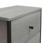 Keegan 3 Drawer Fabric Bin Storage Organizer with Metal Frame - Gray Oak