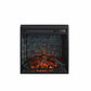 18 Inch Glass Front Electric Fireplace Insert with Remote - Black