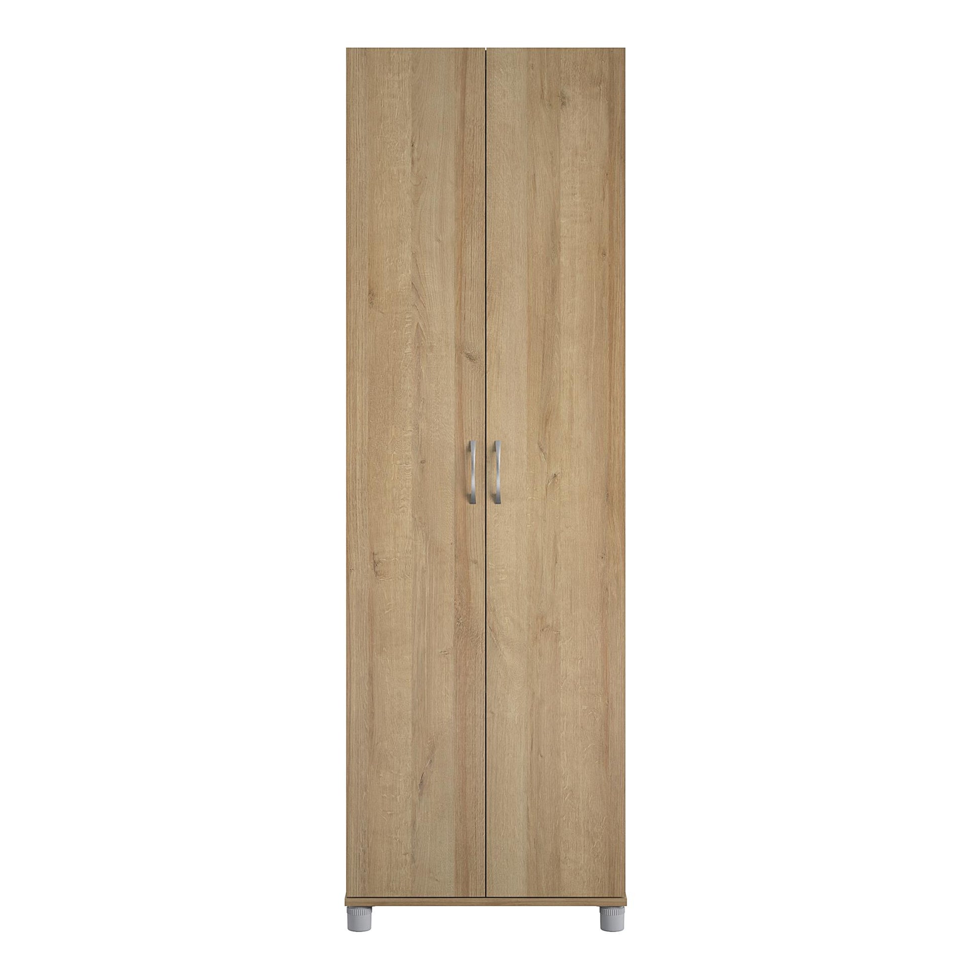 Basin 24 Inch 2 Door Utility Storage Cabinet - Natural