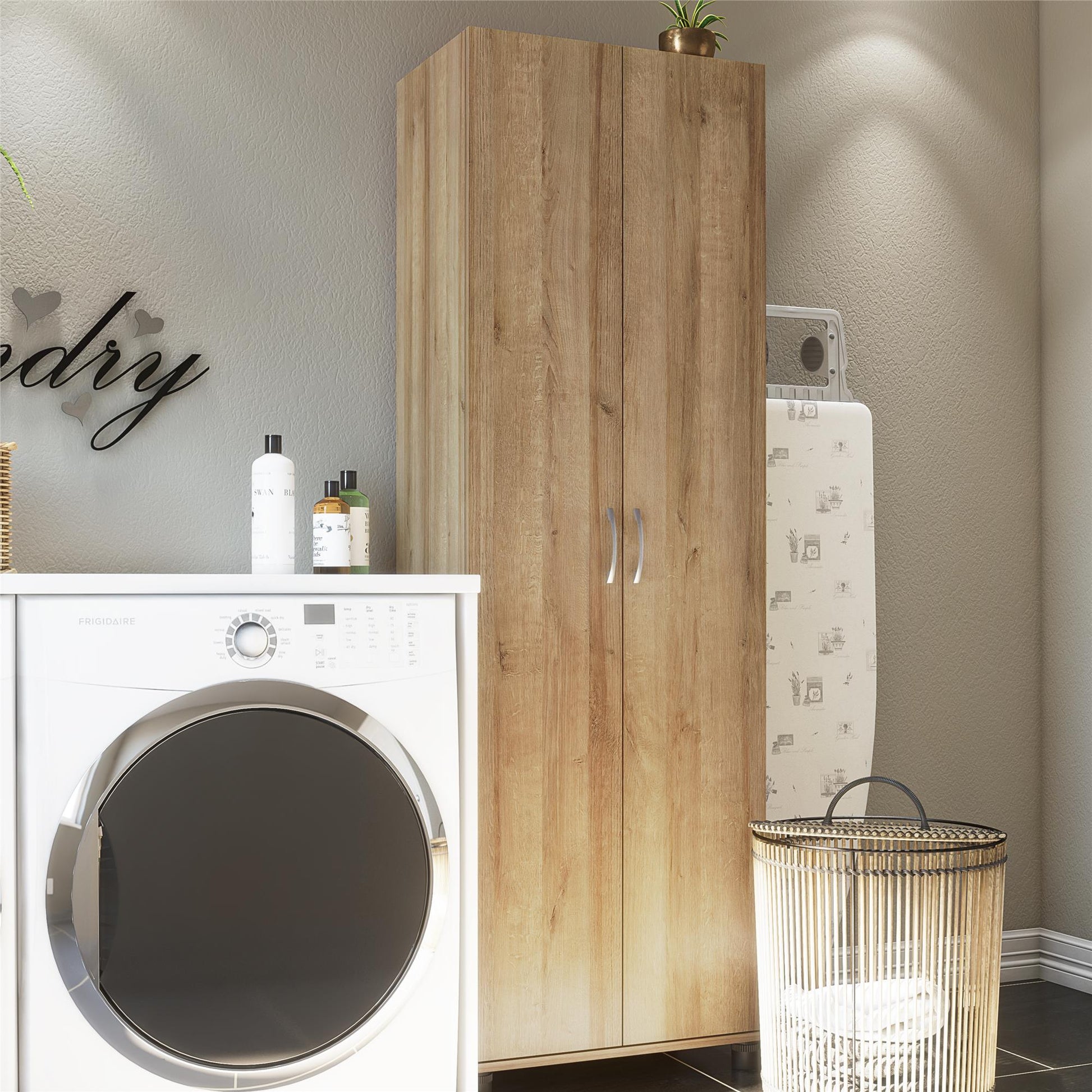 Basin 24 Inch 2 Door Utility Storage Cabinet - Dove Gray