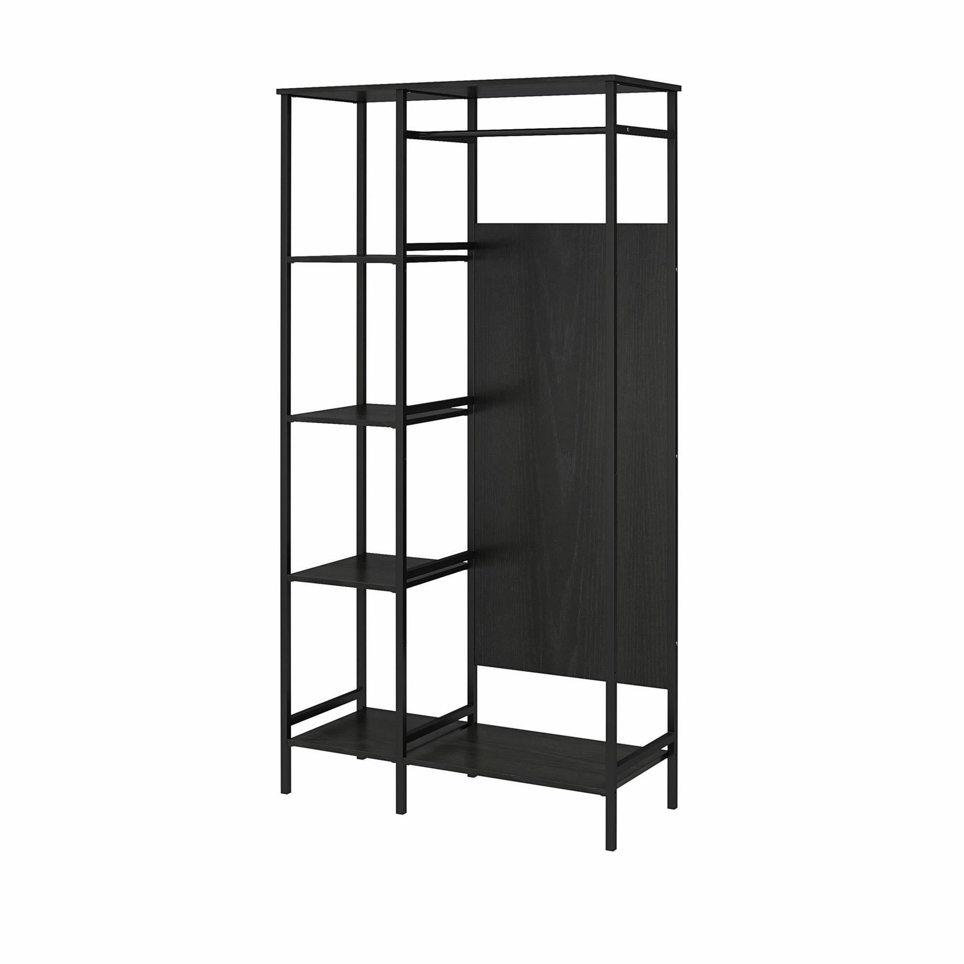 Bexley Open Wardrobe - Black Oak
