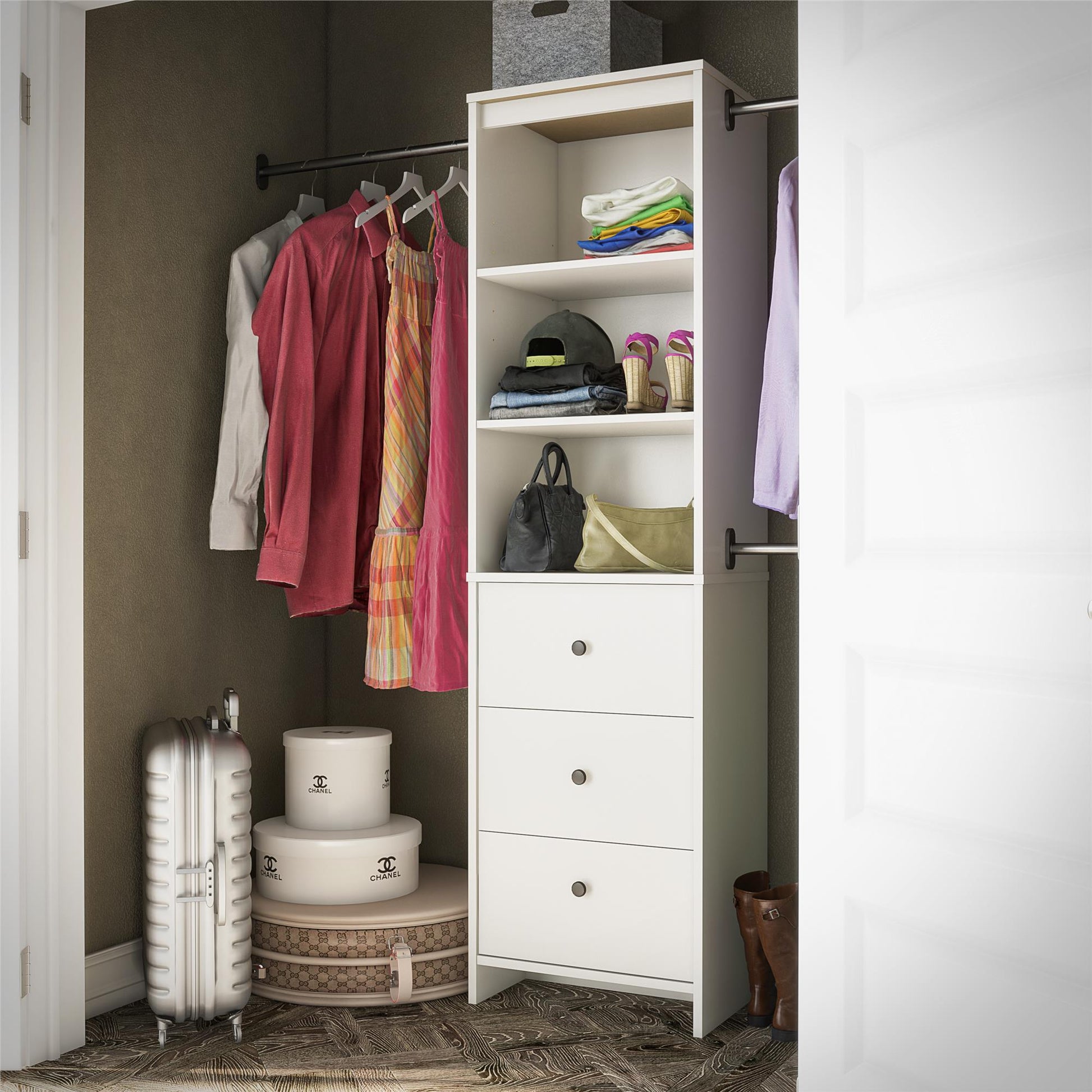 Beckett Closet Storage Organizer  - White