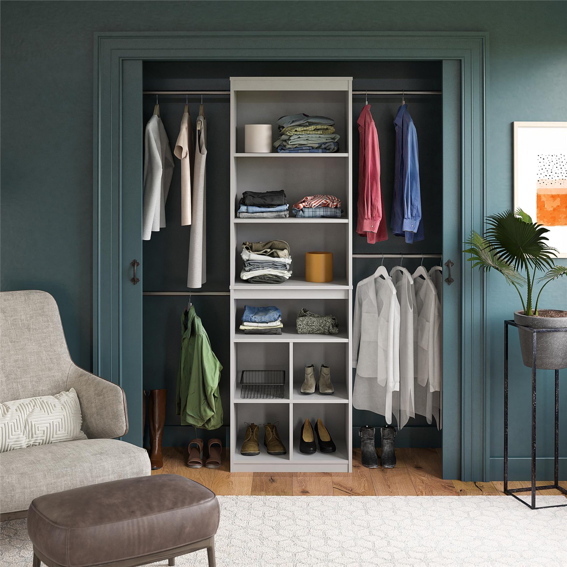 Closet Storage System, Dove Gray - Dove Gray