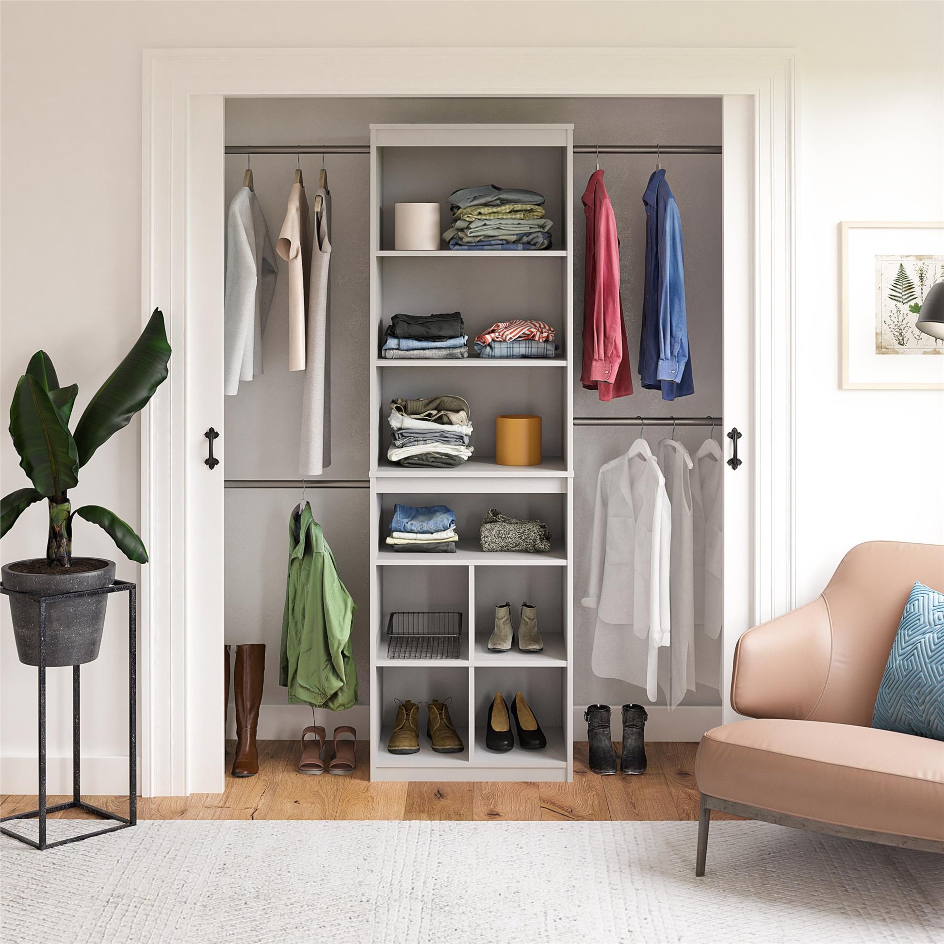 Closet Storage System, Dove Gray - Dove Gray