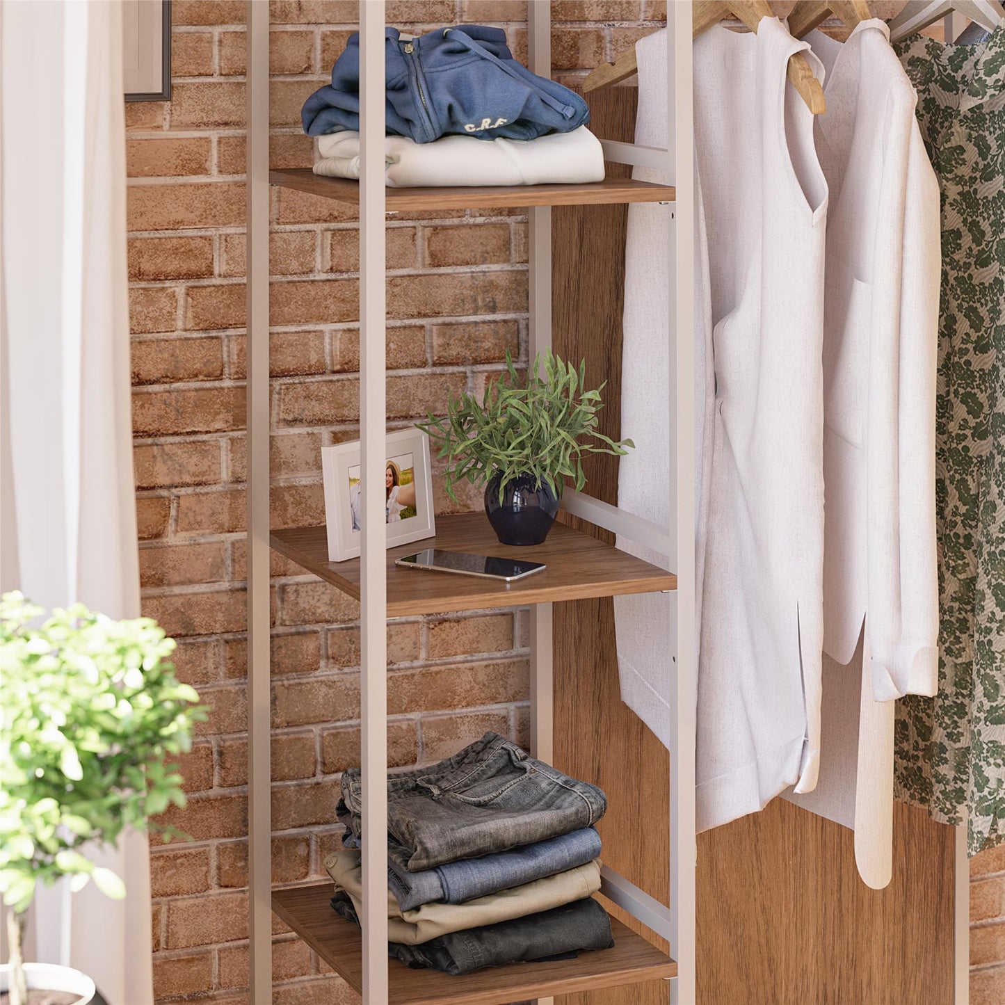 Bexley Open Wardrobe - Walnut