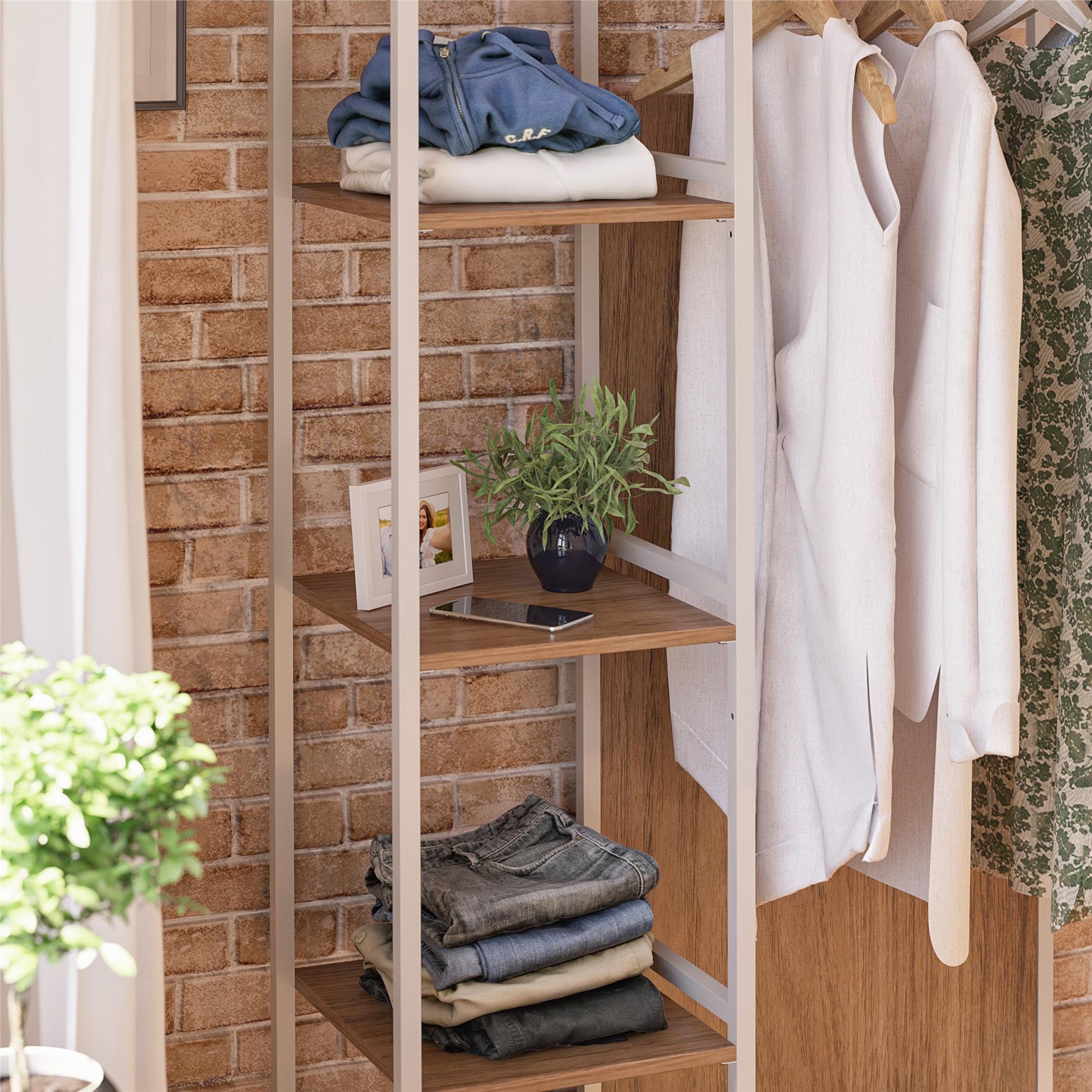 Bexley Open Wardrobe - Walnut