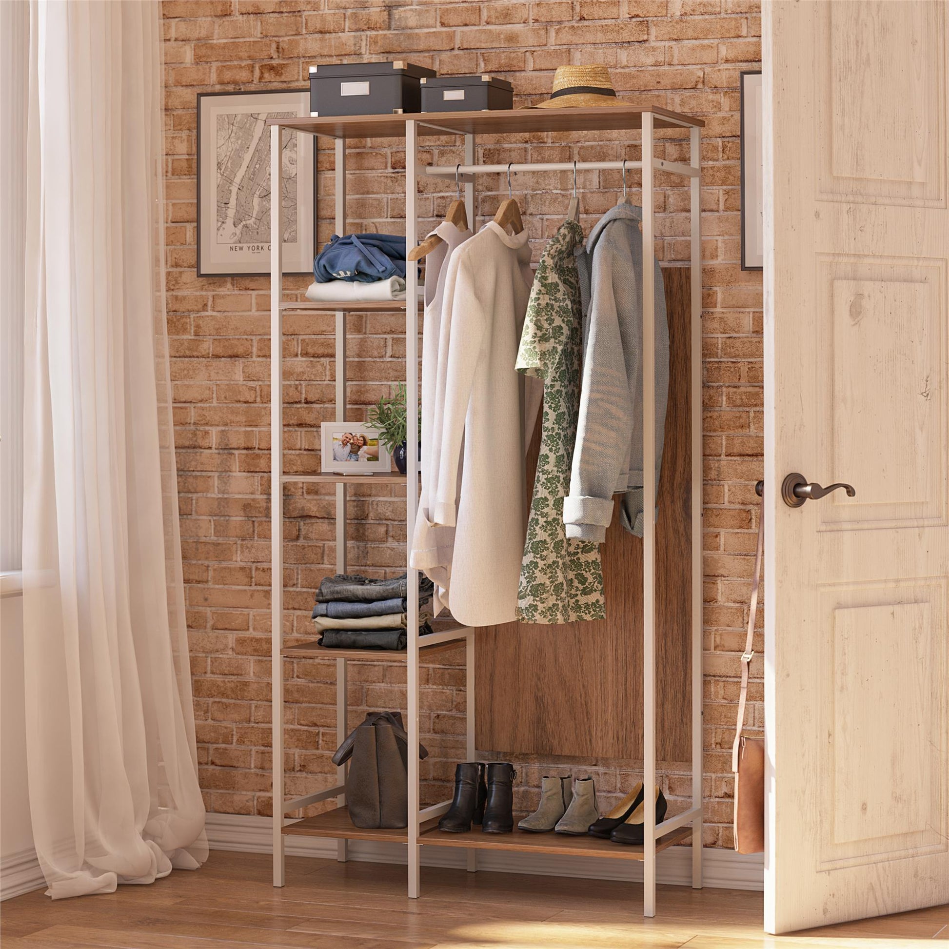 Bexley Open Wardrobe - Walnut
