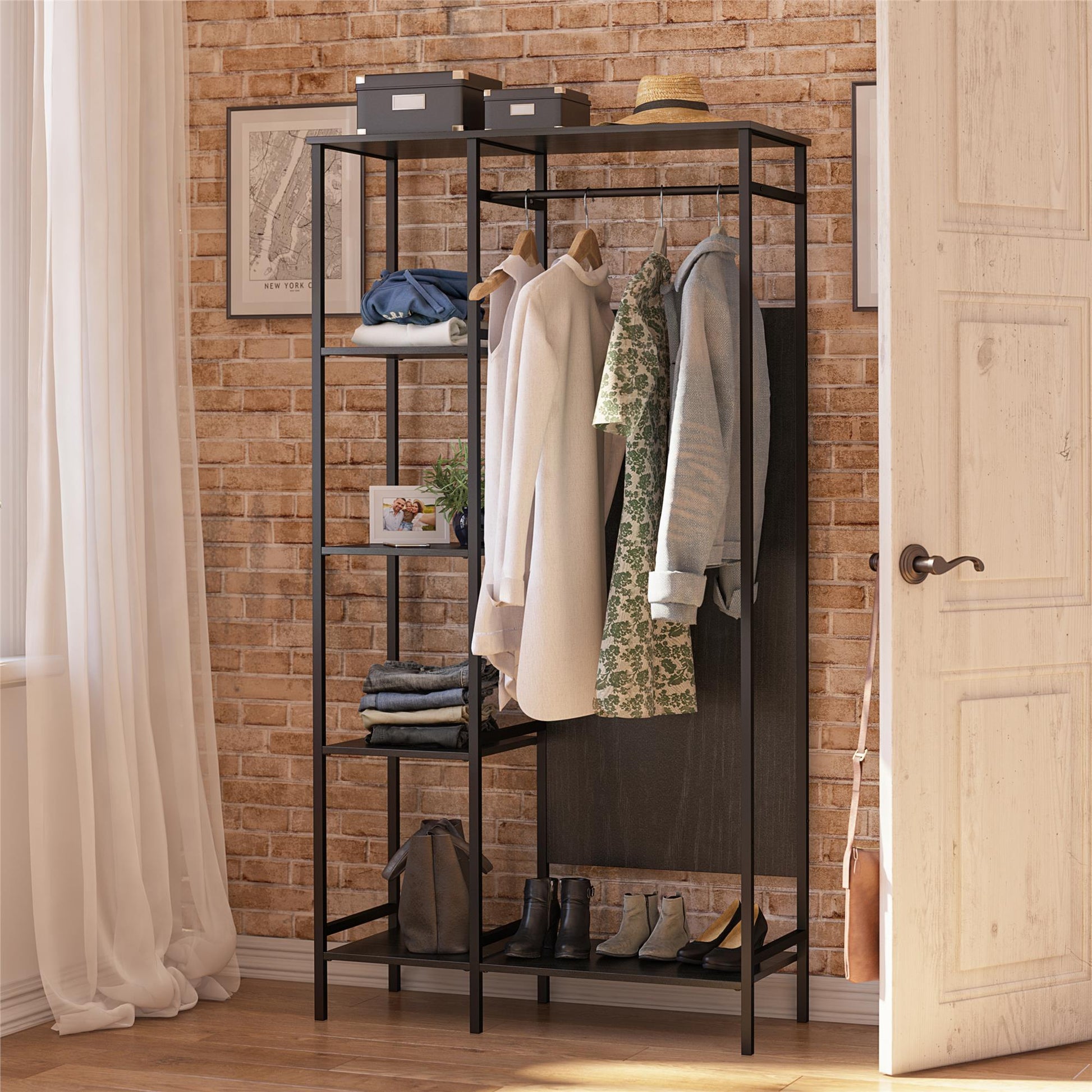 Bexley Open Wardrobe - Walnut
