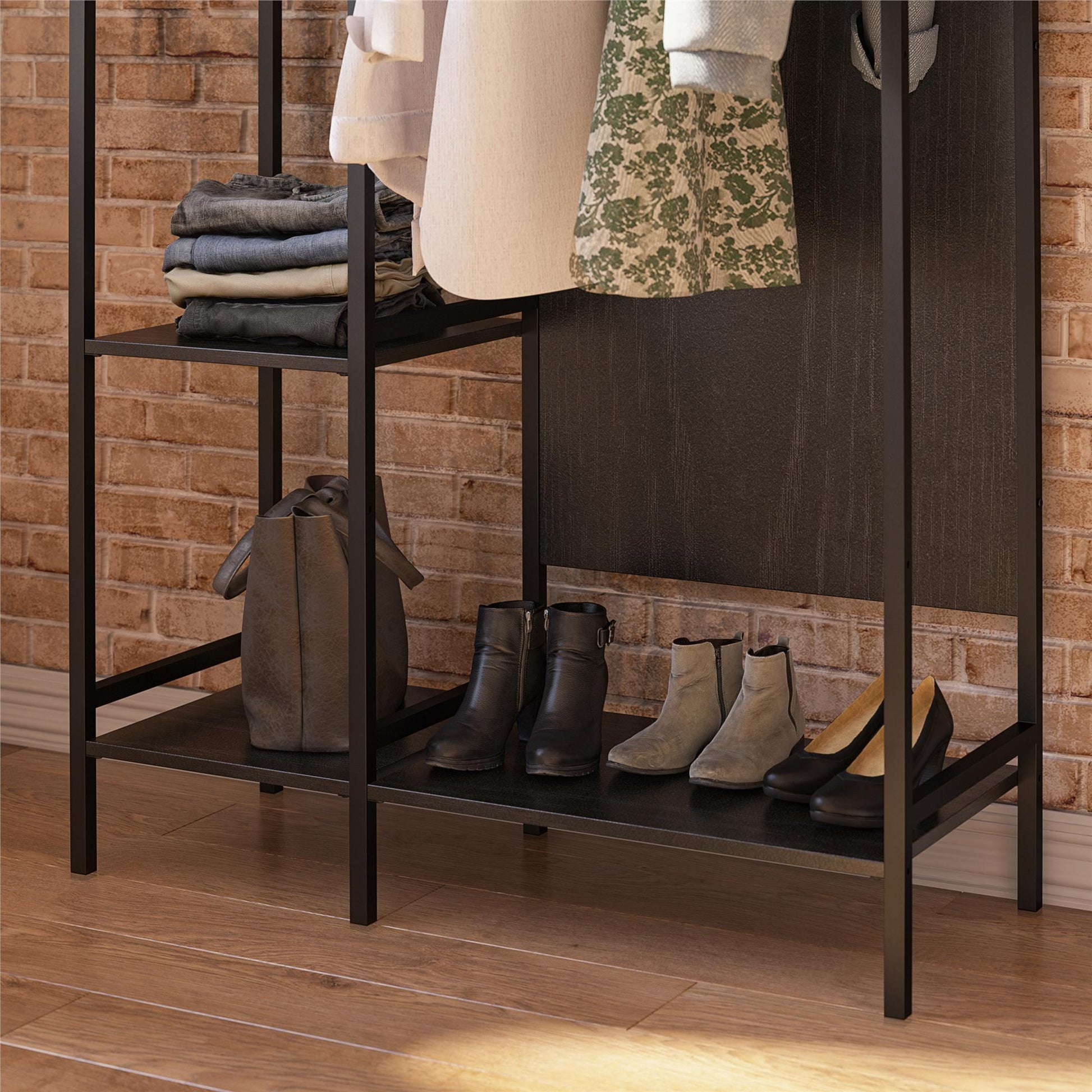 Bexley Open Wardrobe - Black Oak
