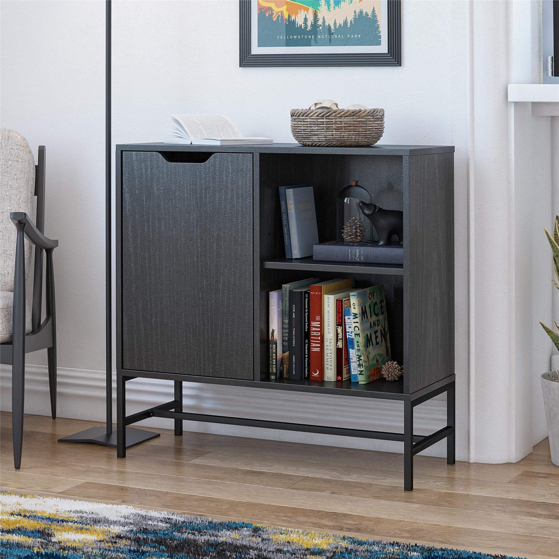 Bexley Bookcase - Black Oak