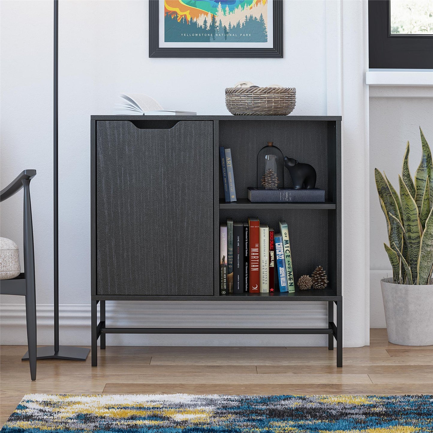 Bexley Bookcase - Black Oak