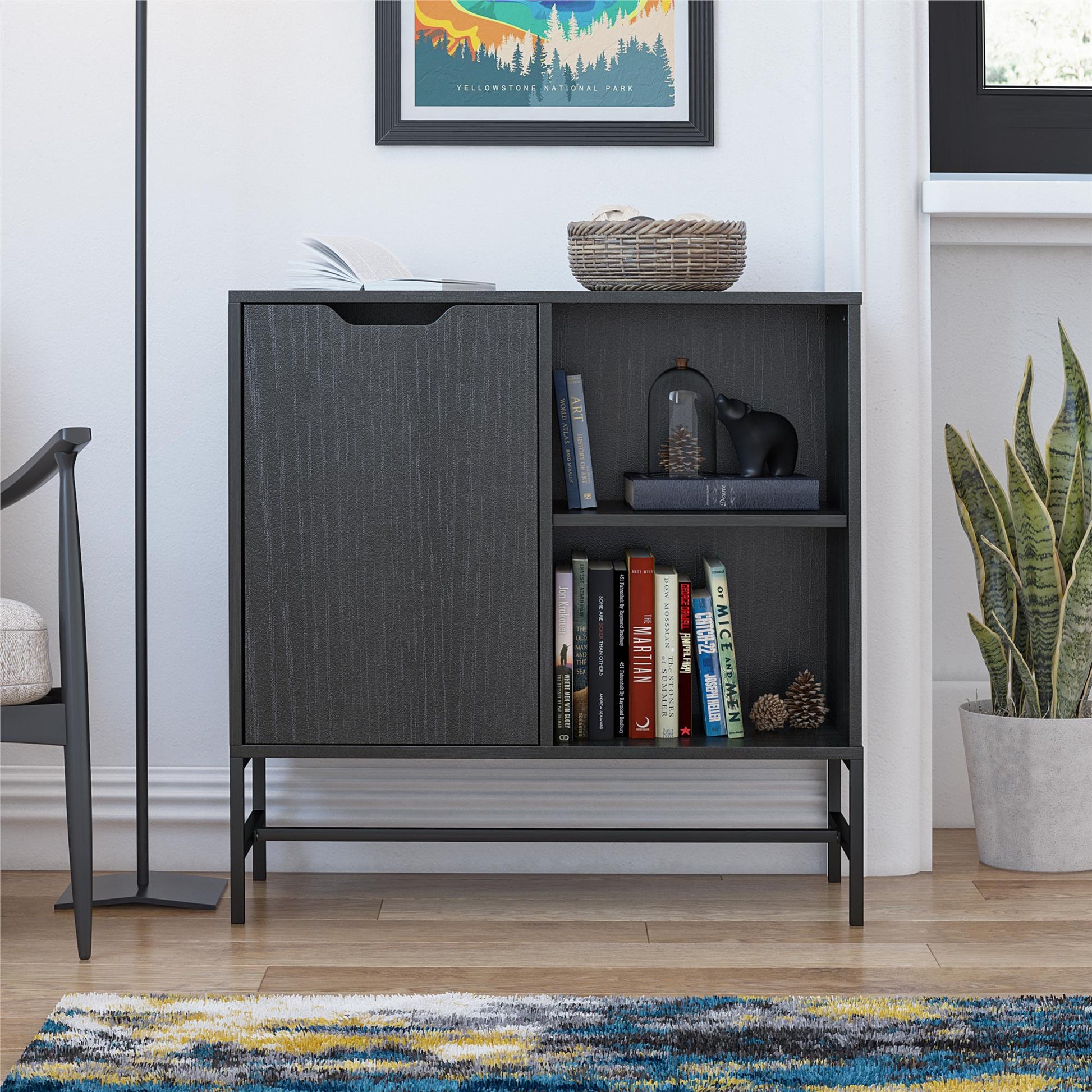 Bexley Bookcase - Black Oak