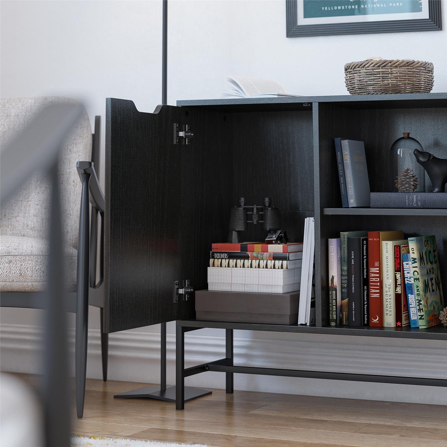 Bexley Bookcase - Black Oak