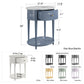 Aurora Rounded End Table with Drawer and Lower Shelf - Lavender