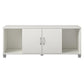 Basin Shoe Storage Bench with Seating Area and Adjustable Feet - White