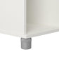 Basin Shoe Storage Bench with Seating Area and Adjustable Feet - White
