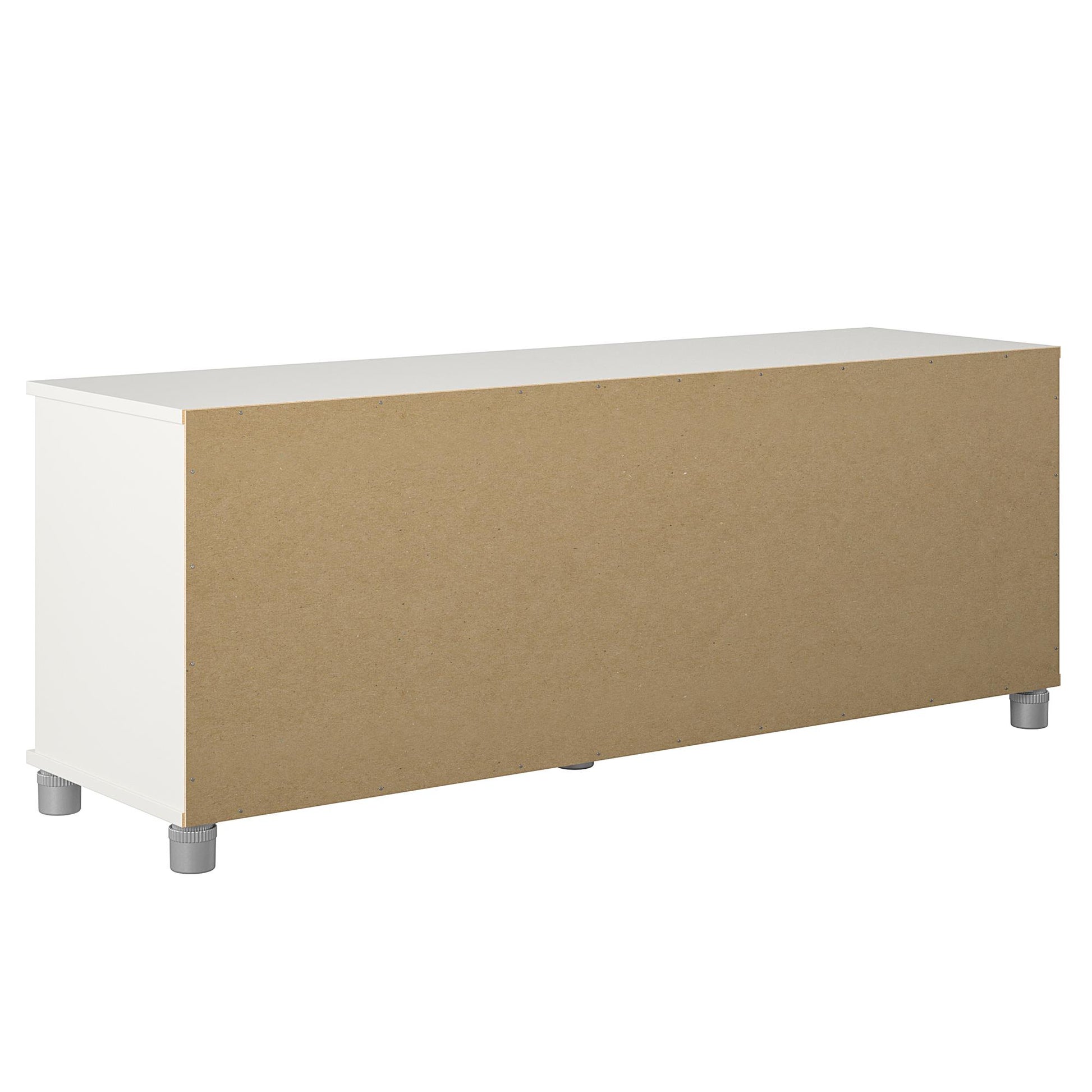Basin Shoe Storage Bench with Seating Area and Adjustable Feet - White