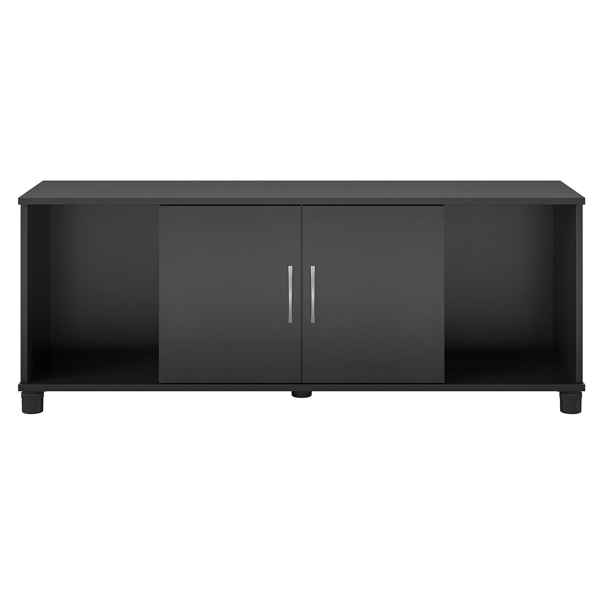 Basin Shoe Storage Bench with Seating Area and Adjustable Feet - Black