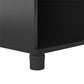Basin Shoe Storage Bench with Seating Area and Adjustable Feet - Black