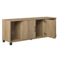 Basin Shoe Storage Bench with Seating Area and Adjustable Feet - Natural