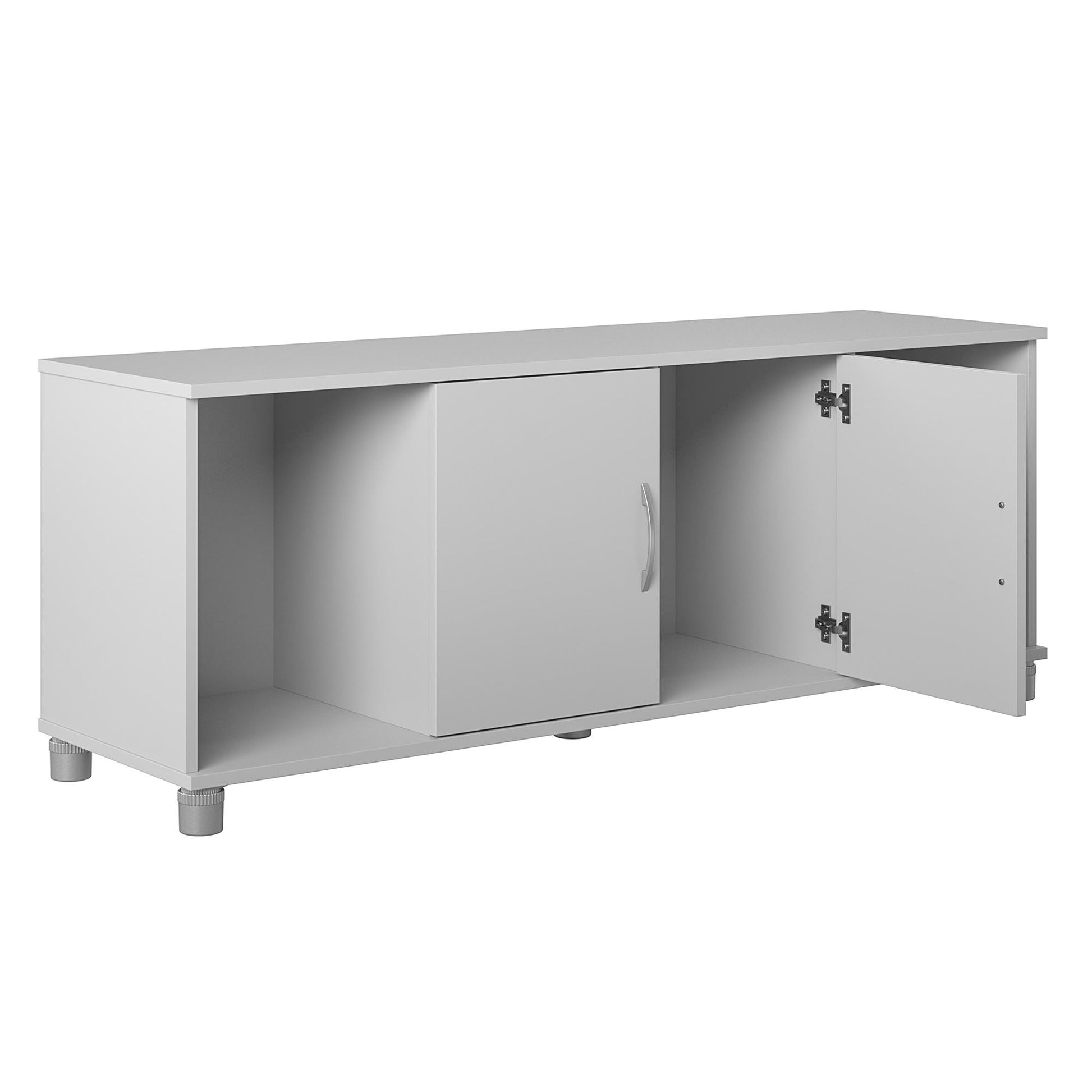Basin Shoe Storage Bench with Seating Area and Adjustable Feet - Dove Gray