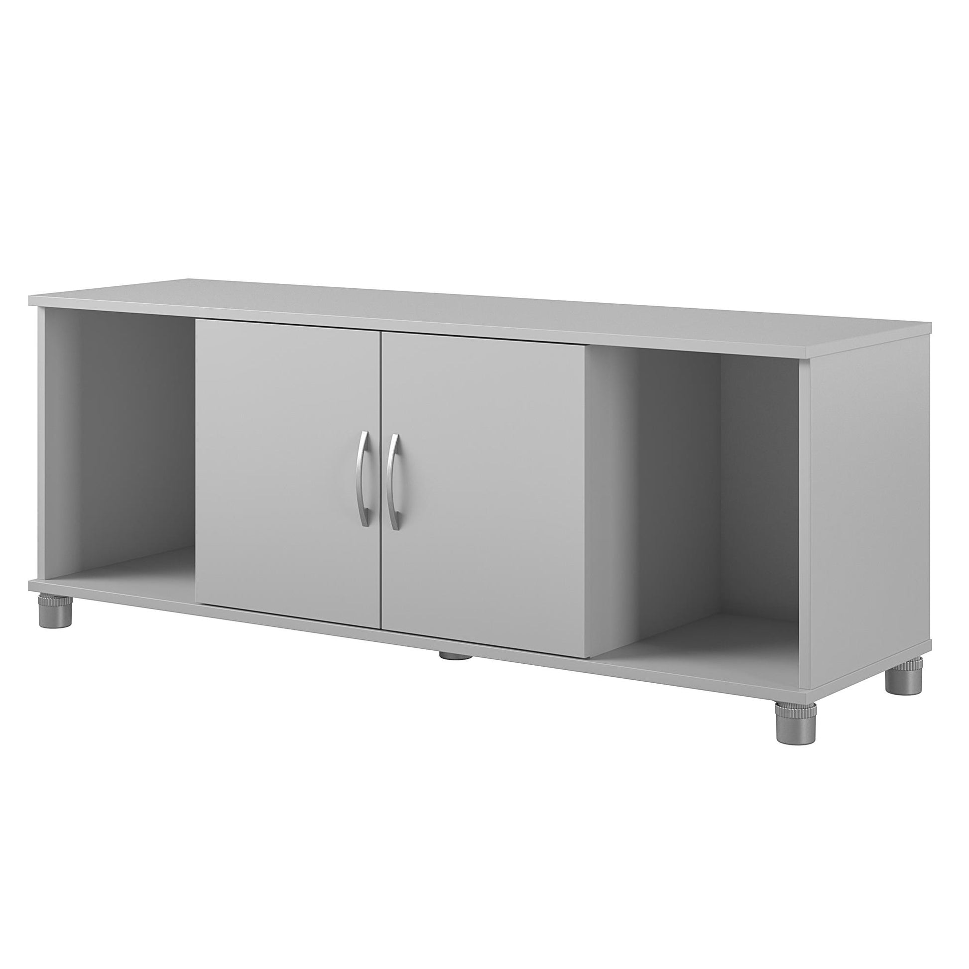 Basin Shoe Storage Bench with Seating Area and Adjustable Feet - Dove Gray