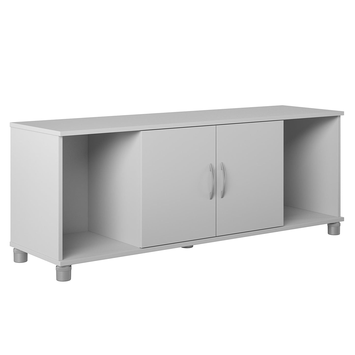 Basin Shoe Storage Bench with Seating Area and Adjustable Feet - Dove Gray