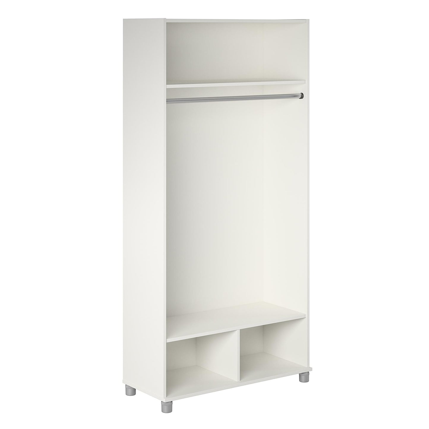 Basin 36" Wide Mudroom Storage Cabinet with Adjustable Shelving - White