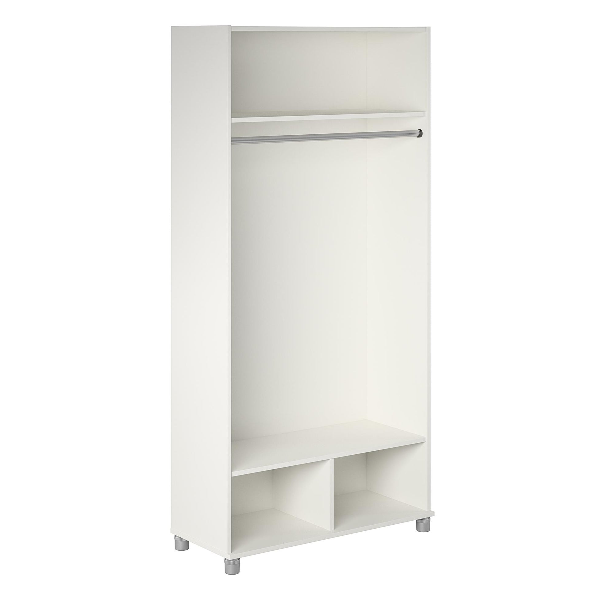 Basin 36" Wide Mudroom Storage Cabinet with Adjustable Shelving - White