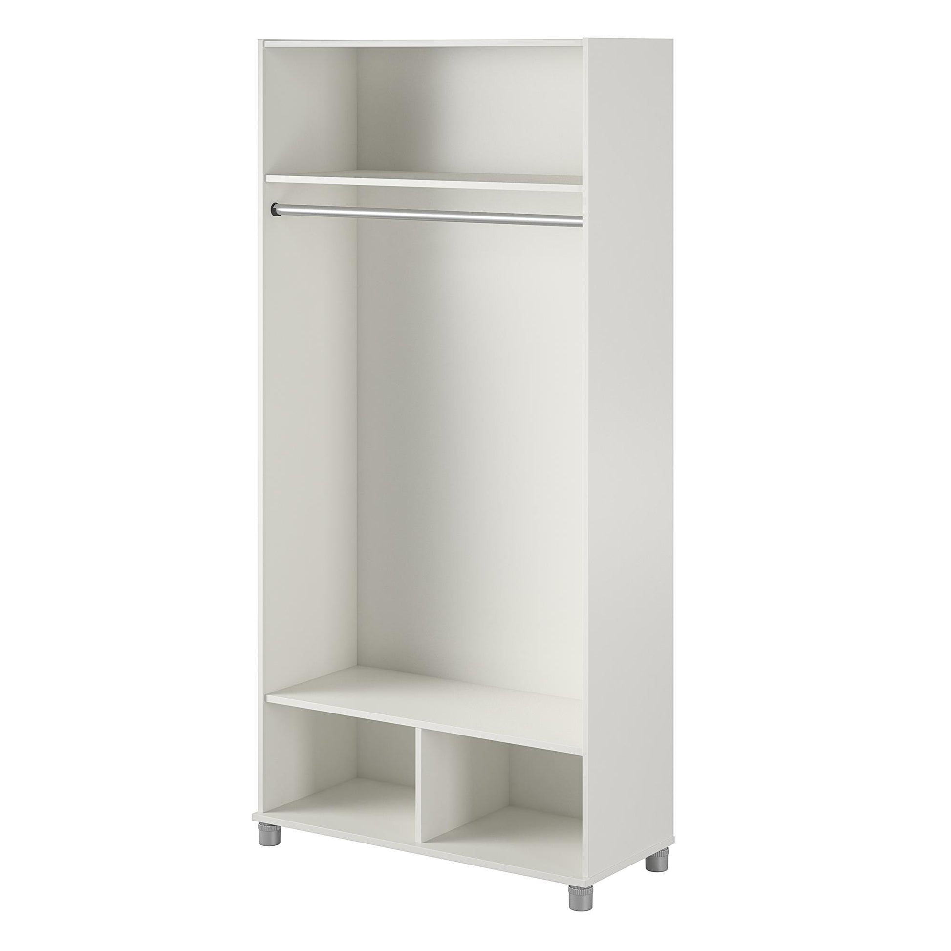 Basin 36" Wide Mudroom Storage Cabinet with Adjustable Shelving - White