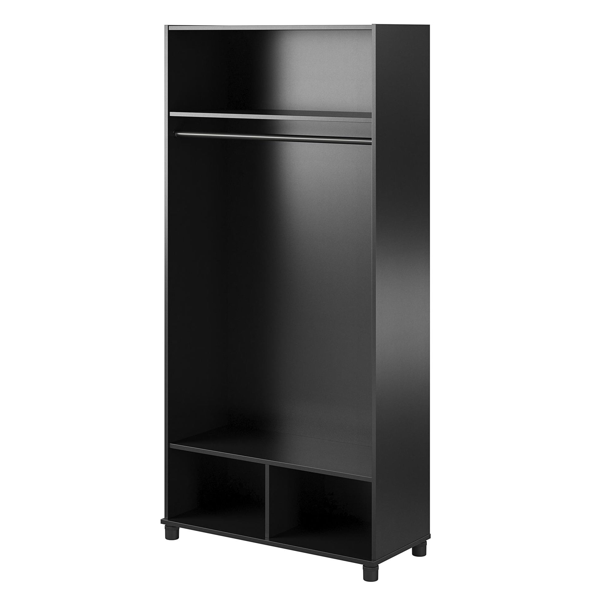 Basin 36" Wide Mudroom Storage Cabinet with Adjustable Shelving - Black