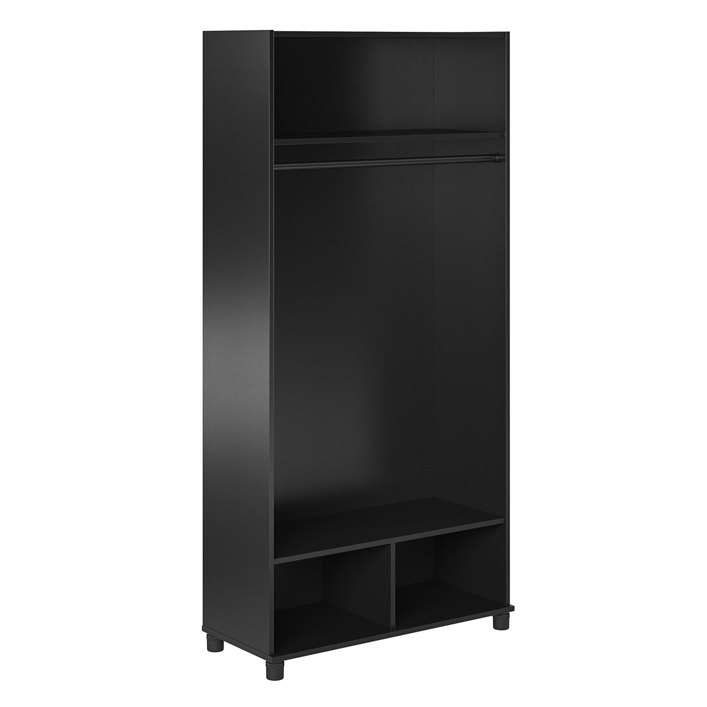 Basin 36" Wide Mudroom Storage Cabinet with Adjustable Shelving - Black