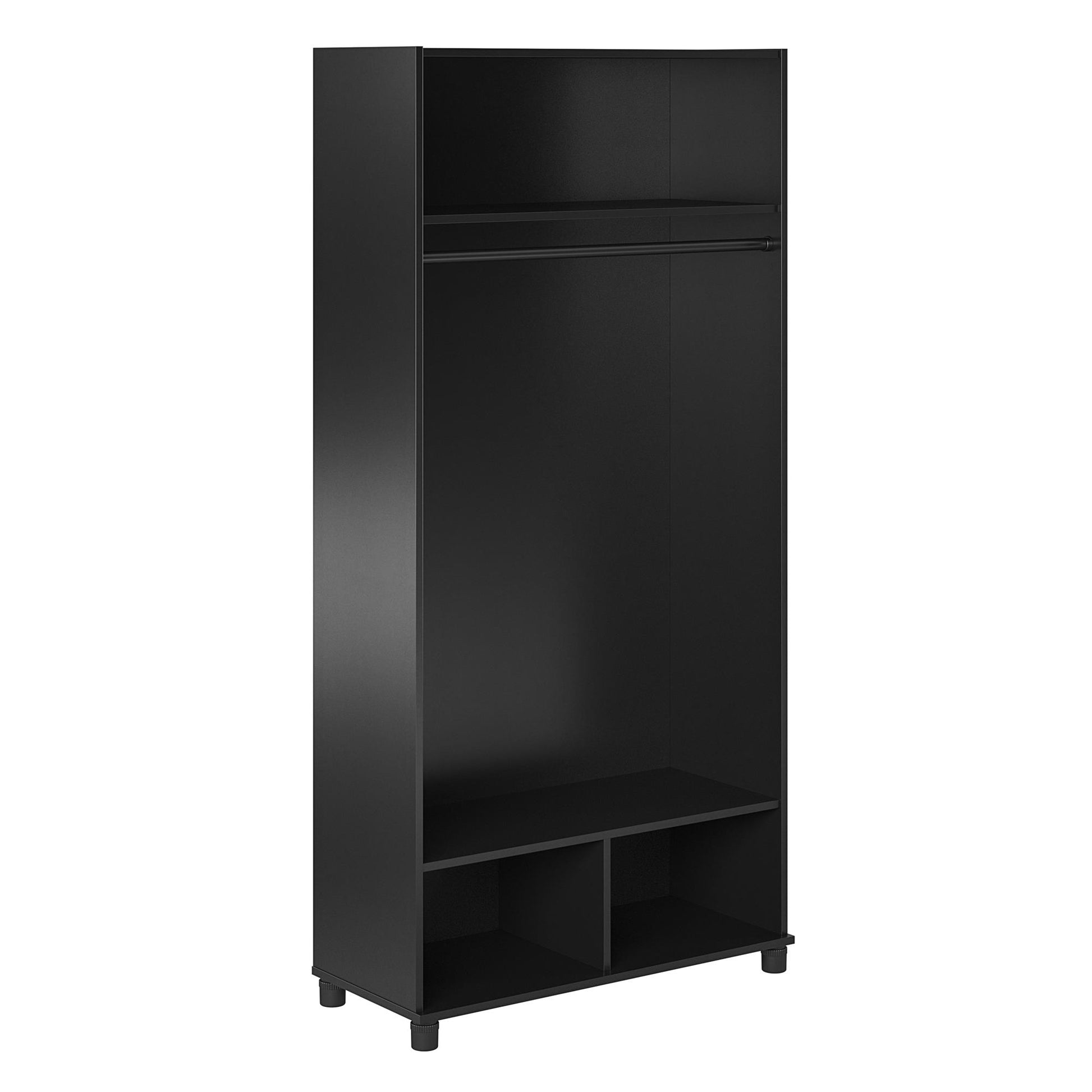 Basin 36" Wide Mudroom Storage Cabinet with Adjustable Shelving - Black