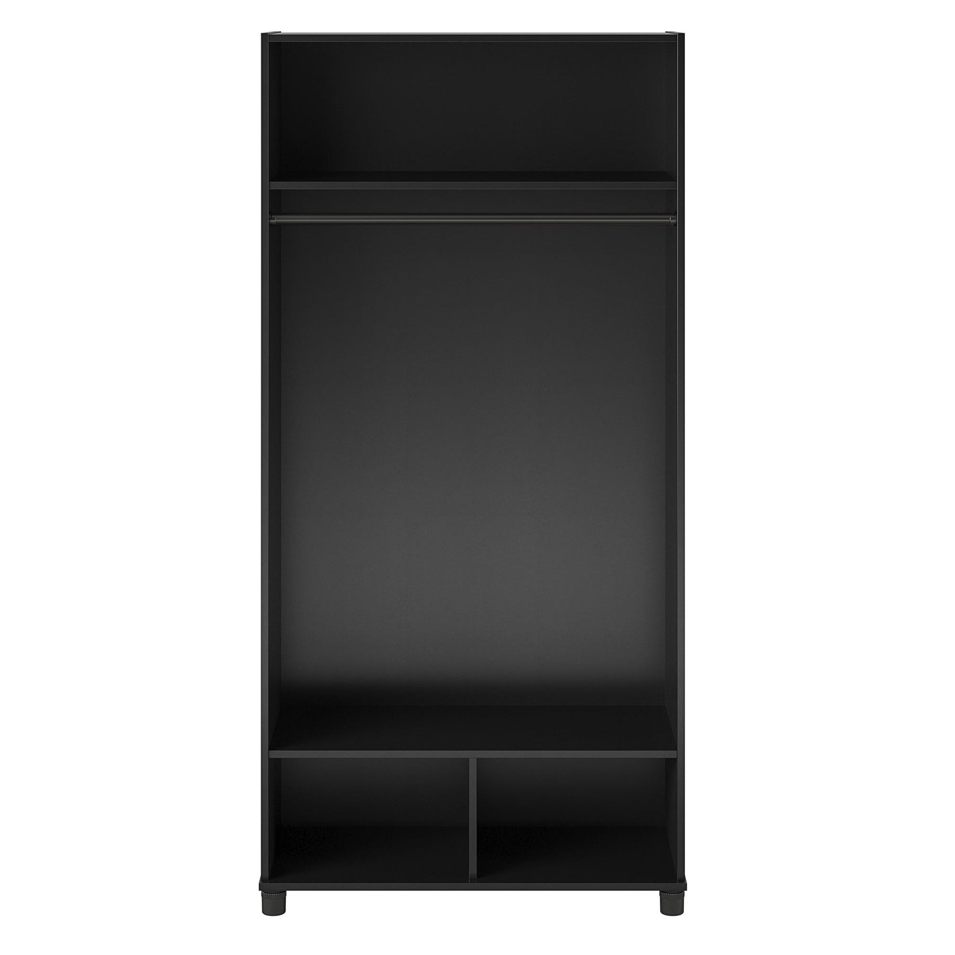 Basin 36" Wide Mudroom Storage Cabinet with Adjustable Shelving - Black