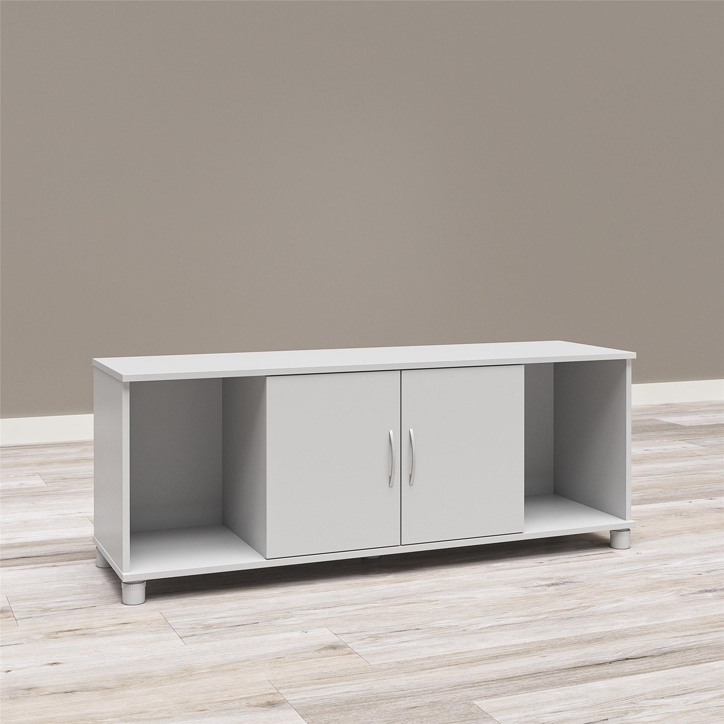 Basin Shoe Storage Bench with Seating Area and Adjustable Feet - Dove Gray